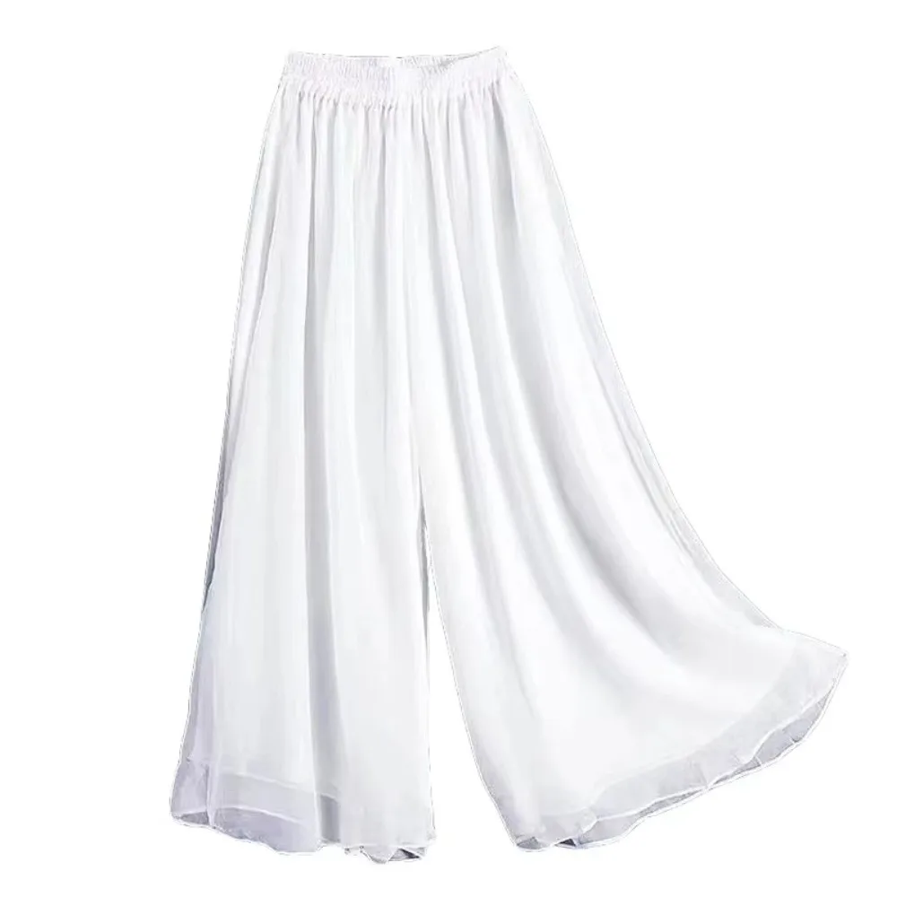 Fashion Chiffon Dance Pants Loose Elegant Wide Leg Pants Stage Performance Modern Dance Fitness Pants Women
Fashion Chiffon Dance Pants Loose Elegant Wide Leg Pants Stage Performance Modern Dance Fitness Pants Women
