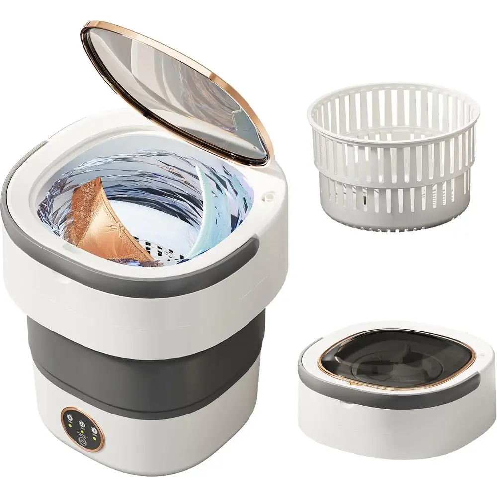 Compact 20L Portable Washer with Spin Basket - Ideal for Deep Cleaning, Travel, Dorms, Camping, and Baby Clothes in Gray
Compact 20L Portable Washer with Spin Basket - Ideal for Deep Cleaning, Travel, Dorms, Camping, and Baby Clothes in Gray