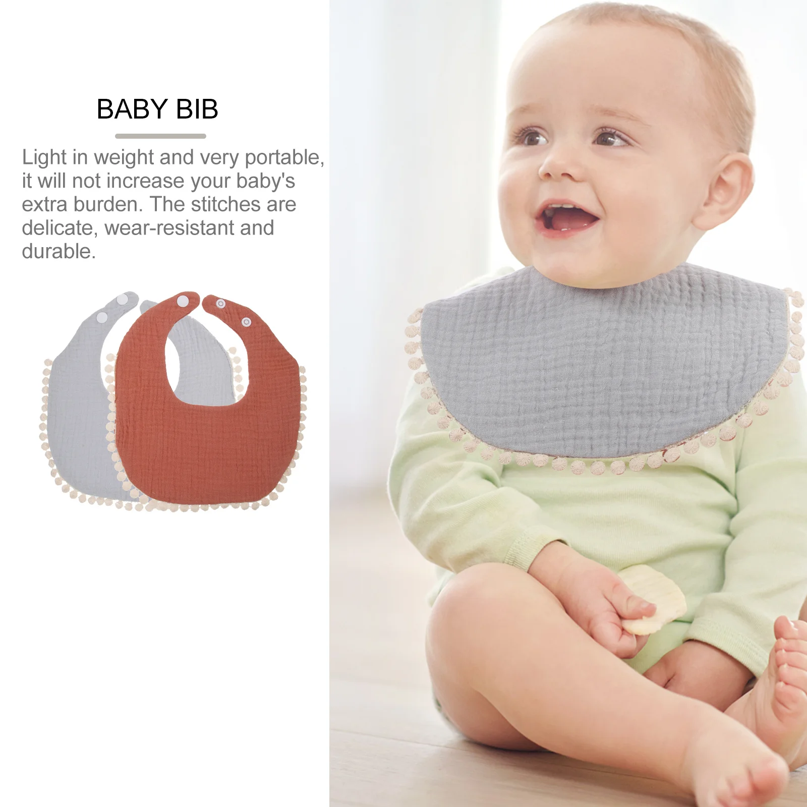 2Pcs Cotton Baby Bibs Newborn Supple Crumpled Saliva Towels Soft Absorbent Reusable Bibs for Infant Eating Bib
2Pcs Cotton Baby Bibs Newborn Supple Crumpled Saliva Towels Soft Absorbent Reusable Bibs for Infant Eating Bib