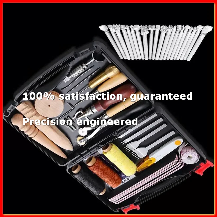 Leather Working Tools and Supplies with Tool Box Perfect for Stitching Punching Cutting Sewing Leather-A13G
Leather Working Tools and Supplies with Tool Box Perfect for Stitching Punching Cutting Sewing Leather-A13G