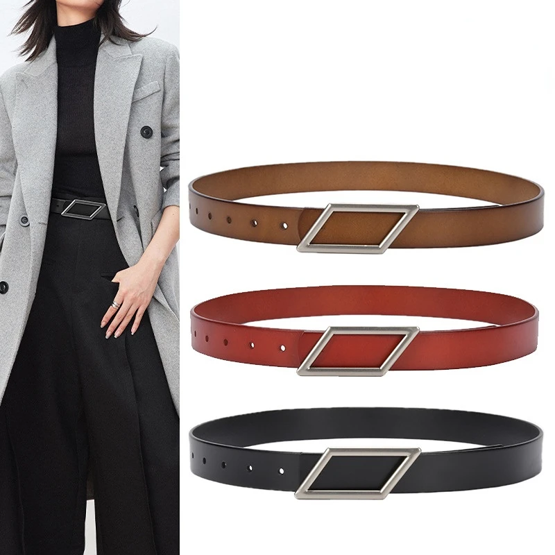 New Genuine Leather Belt Women's Multicolor Simple Fashion Versatile Decorative Waistband Jeans Retro Belt Wholesale
New Genuine Leather Belt Women's Multicolor Simple Fashion Versatile Decorative Waistband Jeans Retro Belt Wholesale