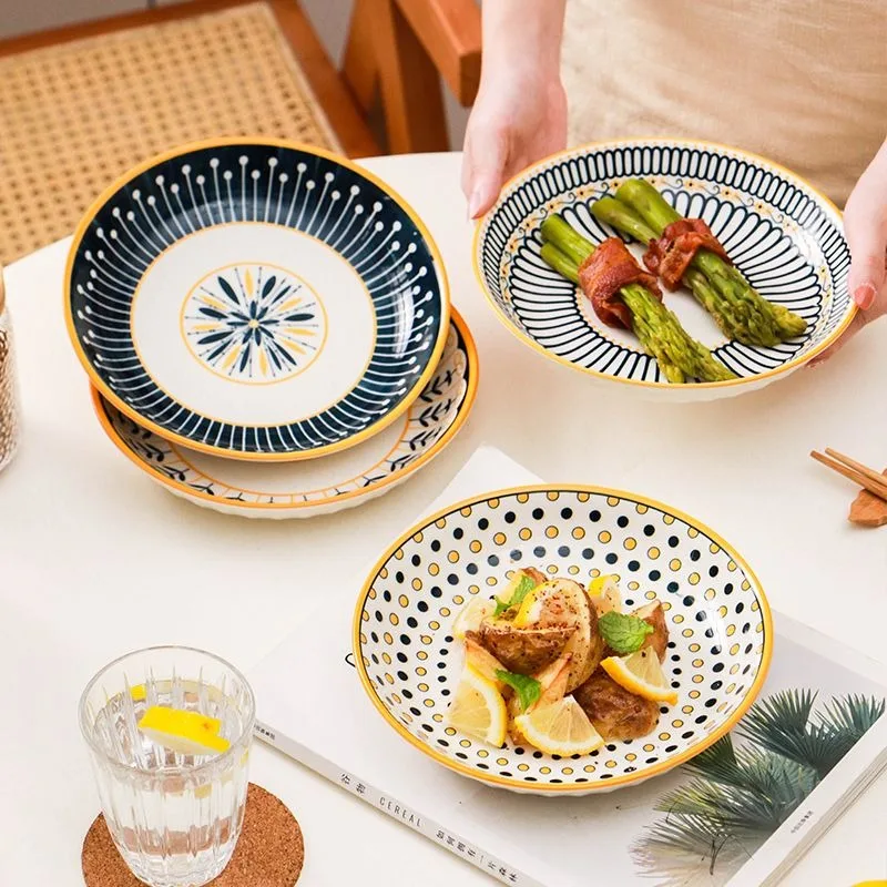 8-inch Nordic Style Ceramic Plate Fruit Dinner Plates Pasta Dishes Plate Home Art Tableware Kitchenware Table Decoration
8-inch Nordic Style Ceramic Plate Fruit Dinner Plates Pasta Dishes Plate Home Art Tableware Kitchenware Table Decoration