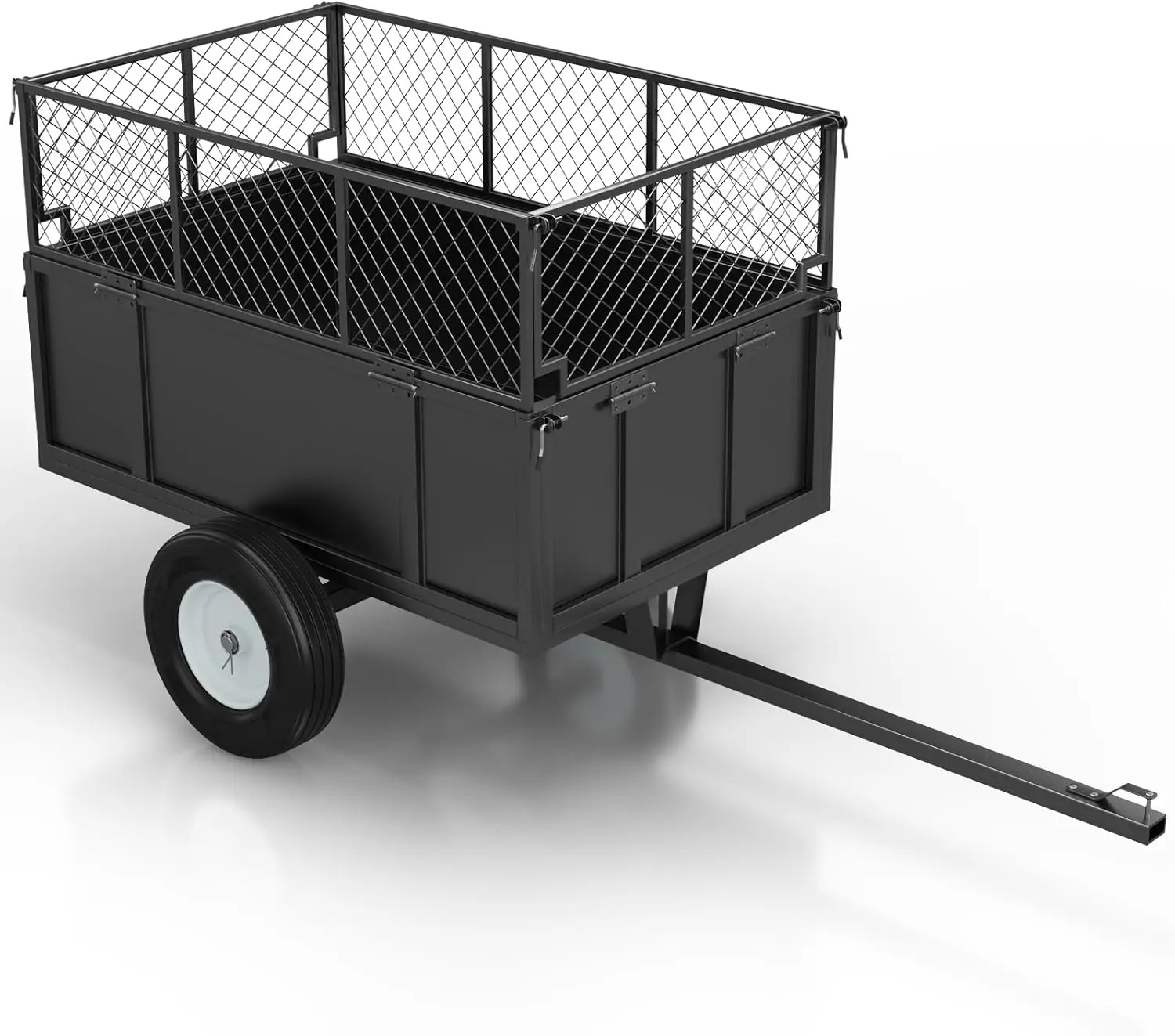 Heavy Duty Utility Trailer, 750 LBS Capacity ATV/UTV Garden Dump Cart with 17 Cu. Ft. Bed, Removable Sides, All-Terrain Pneumati
Heavy Duty Utility Trailer, 750 LBS Capacity ATV/UTV Garden Dump Cart with 17 Cu. Ft. Bed, Removable Sides, All-Terrain Pneumati