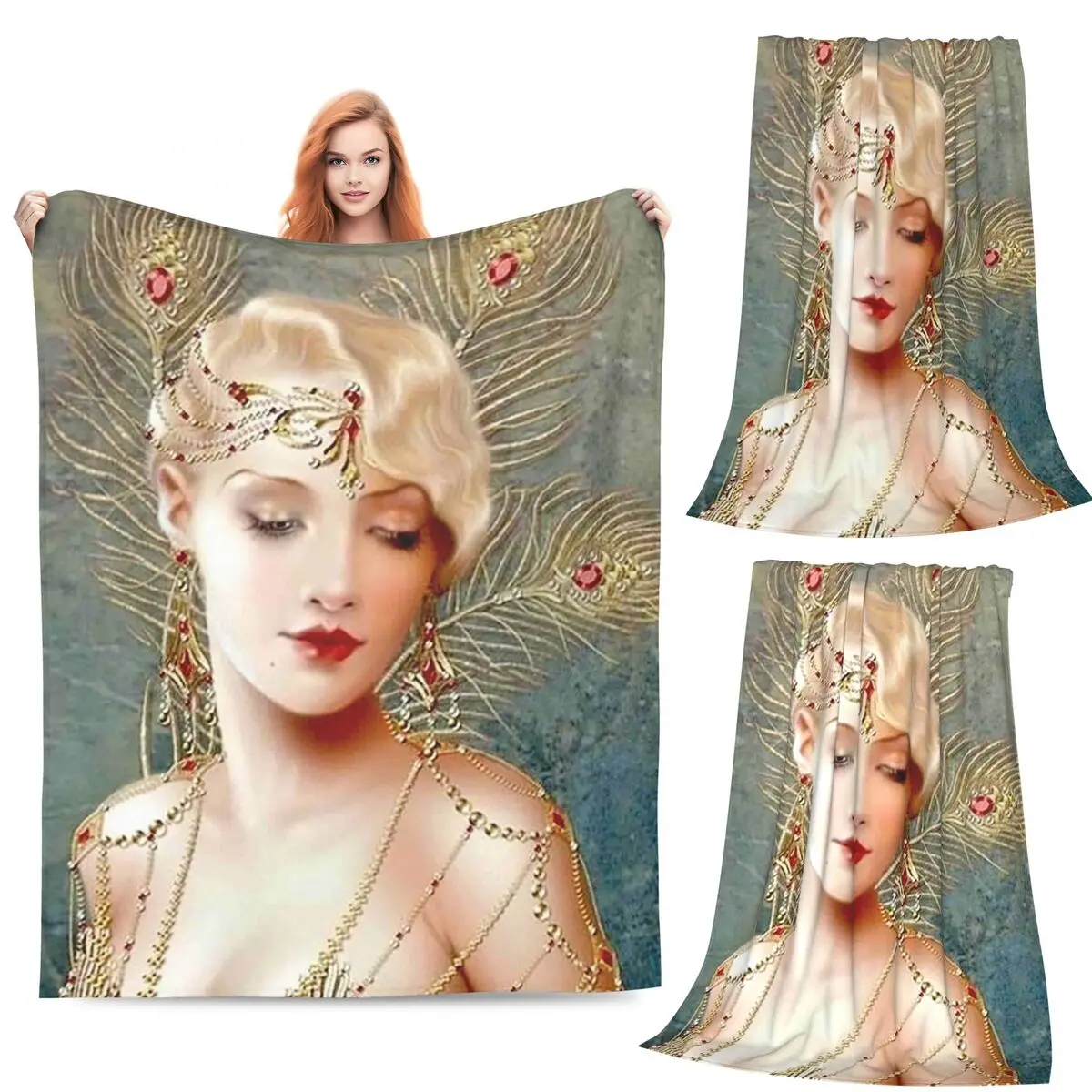 Art Deco Flapper Postcard Fashion Print Blankets Soft Warm Flannel Throw Blanket Cover for Bed Living room Picnic Travel Couch
Art Deco Flapper Postcard Fashion Print Blankets Soft Warm Flannel Throw Blanket Cover for Bed Living room Picnic Travel Couch