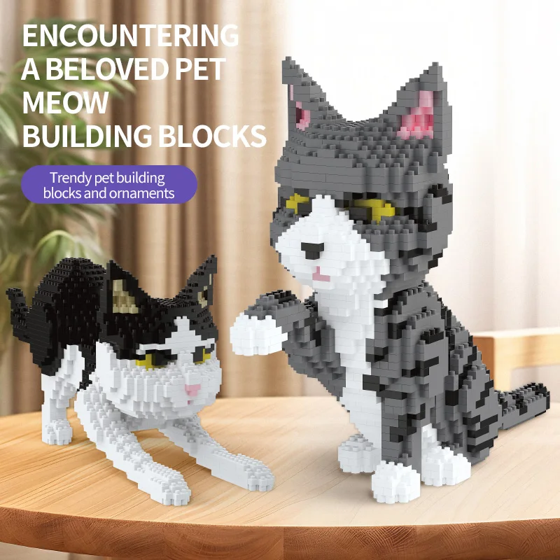 DIY Dog And Cat Cartoon Building Blocks Brick Educational 3D Model Toy DIY Office Desk Decoration Perfect Birthday Gifts
DIY Dog And Cat Cartoon Building Blocks Brick Educational 3D Model Toy DIY Office Desk Decoration Perfect Birthday Gifts