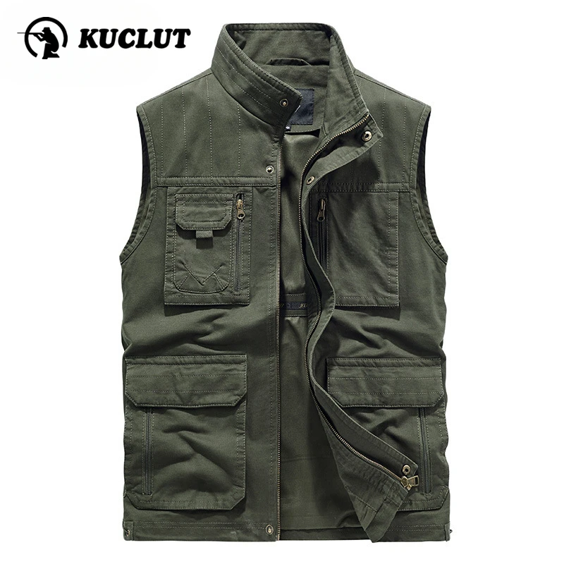 Thin Men Vests Spring Casual Multi-Pocket Zippered Solid Color Tooling Style Multi-Pocket Loose Waistcoat Outdoor Fishing Vest
Thin Men Vests Spring Casual Multi-Pocket Zippered Solid Color Tooling Style Multi-Pocket Loose Waistcoat Outdoor Fishing Vest