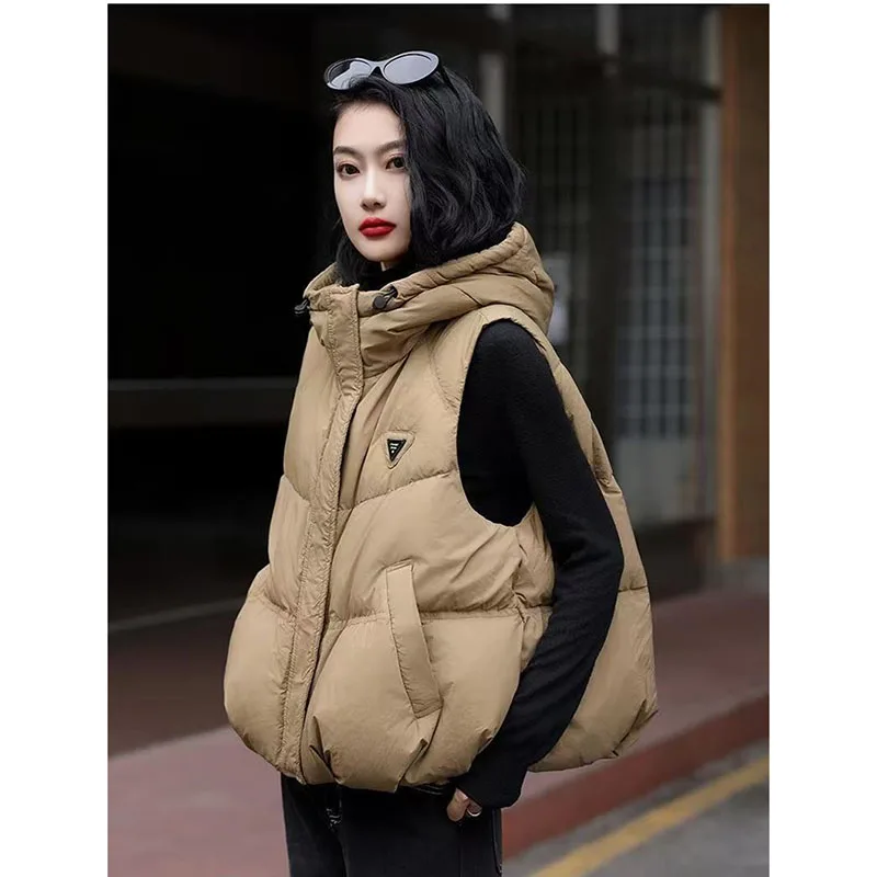 Fashion Korean Women Down Cotton Vest Jacket Coats Female Hooded Winter Casual Warm Short Sleeveless Parkas Waistcoat Ladies Top
Fashion Korean Women Down Cotton Vest Jacket Coats Female Hooded Winter Casual Warm Short Sleeveless Parkas Waistcoat Ladies Top