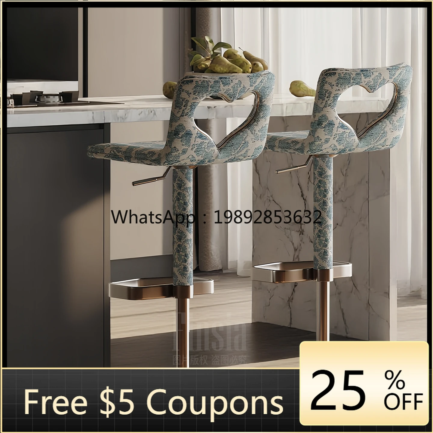 LYY Bar Stool Modern Minimalist Island Chair Light Luxury High-End Feel Adjustable Swivel Home Bar Chair High Stool
LYY Bar Stool Modern Minimalist Island Chair Light Luxury High-End Feel Adjustable Swivel Home Bar Chair High Stool
