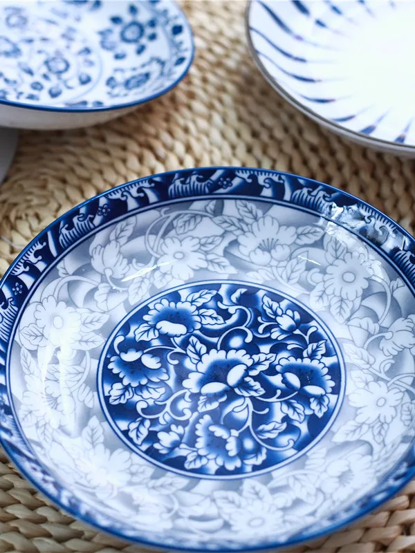 Blue And White Porcelain Cerc Dinner Plates Set of 4 Home Use Cooking Rice Plates Deep Di Stir Fry Plates Hard Fine Porc...
Blue And White Porcelain Cerc Dinner Plates Set of 4 Home Use Cooking Rice Plates Deep Di Stir Fry Plates Hard Fine Porc...