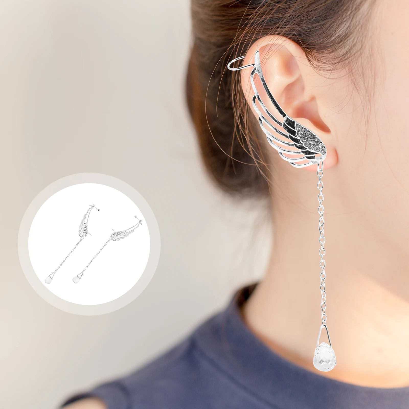 1 Pair Sparkly Angel Wing Dangle Earrings Crystal Chandelier Earrings For Women Prom Party Elegant Formal Jewelry 
1 Pair Sparkly Angel Wing Dangle Earrings Crystal Chandelier Earrings For Women Prom Party Elegant Formal Jewelry