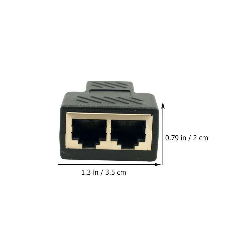 5pcs Tee Head 1 to 2 Ethernet Socket Splitter Coupler Adapter Network Connector Durable Plastic Office
5pcs Tee Head 1 to 2 Ethernet Socket Splitter Coupler Adapter Network Connector Durable Plastic Office