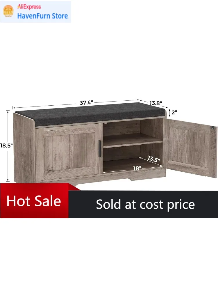 Activity price2-Tier Storage Bench, Shoe Bench with Thickened Padded Seat Cushion, Entryway Bench with 2 Doors, Adjustable Shelf
Activity price2-Tier Storage Bench, Shoe Bench with Thickened Padded Seat Cushion, Entryway Bench with 2 Doors, Adjustable Shelf