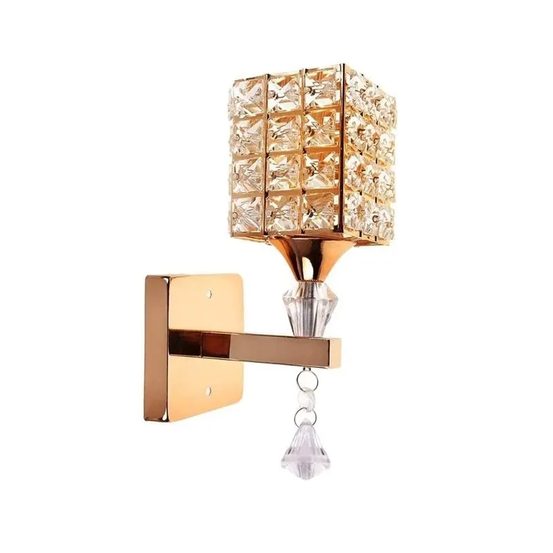 Modern simple K9 crystal wall lamp creative style square iron body bedroom bedside lighting wall lamp
Modern simple K9 crystal wall lamp creative style square iron body bedroom bedside lighting wall lamp