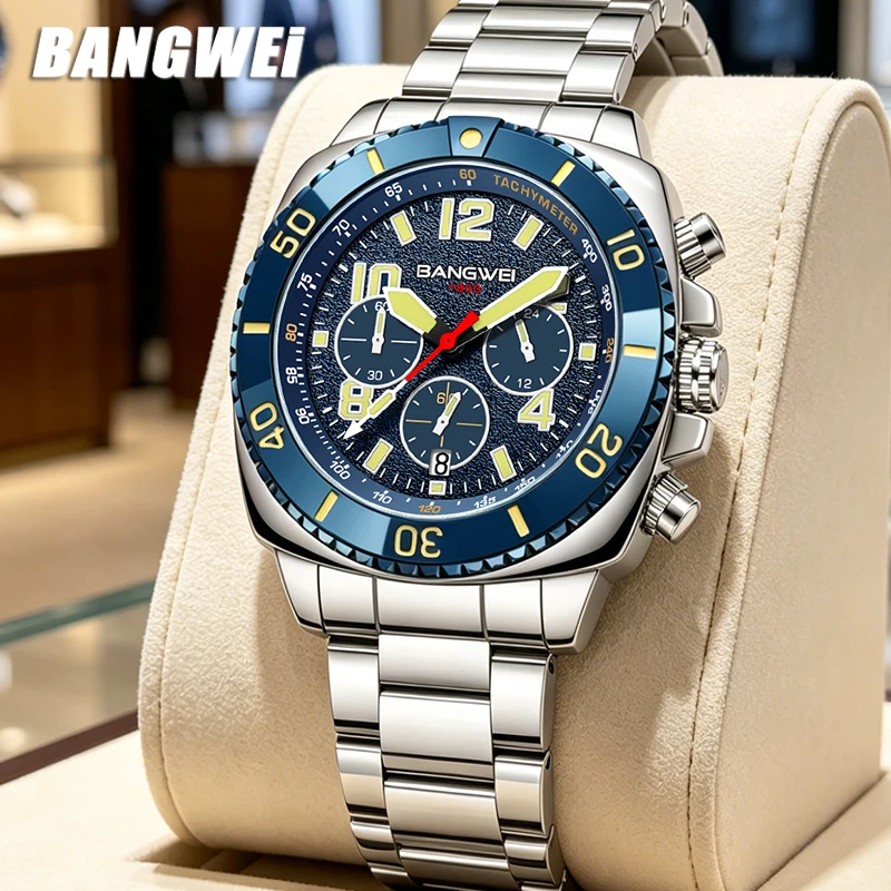 BANGWEI 2026 Luxury Watches Men LIGE Fashion Quartz Wristwatches Sports Waterproof Luminous Chronograph Mens Watch Gifts Reloj
BANGWEI 2026 Luxury Watches Men LIGE Fashion Quartz Wristwatches Sports Waterproof Luminous Chronograph Mens Watch Gifts Reloj