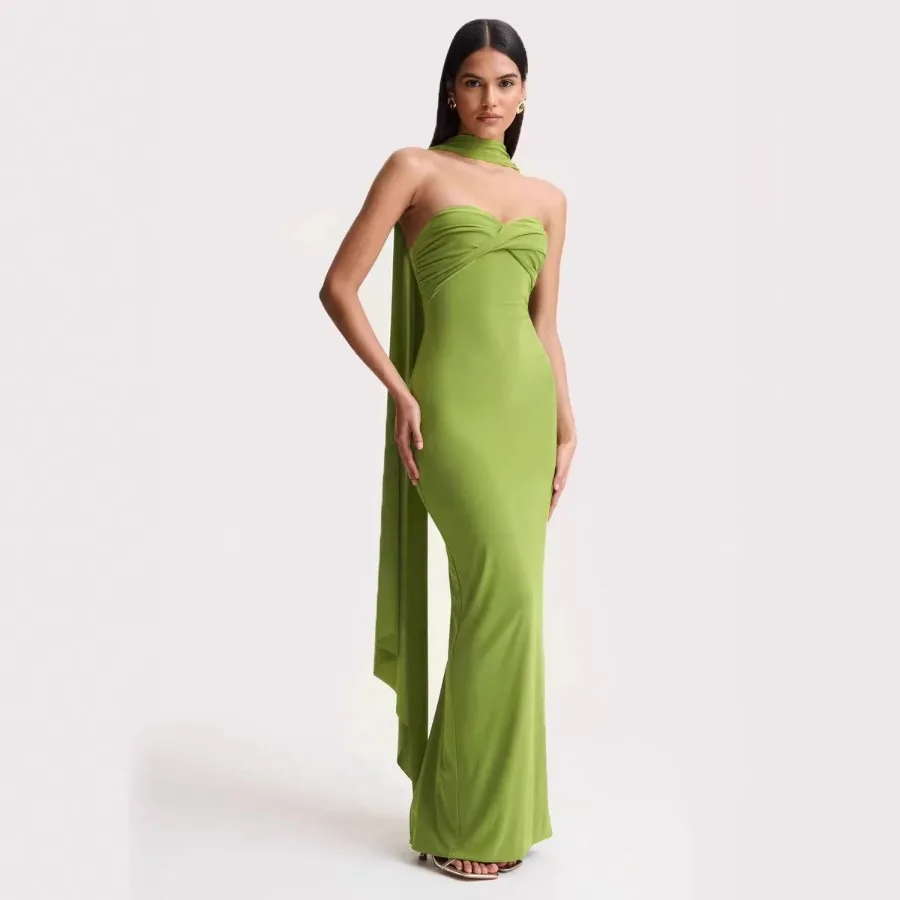 【New style】Women's clothing summer new style neck streamer twisted knitted chest and backless slim niche long dress
【New style】Women's clothing summer new style neck streamer twisted knitted chest and backless slim niche long dress