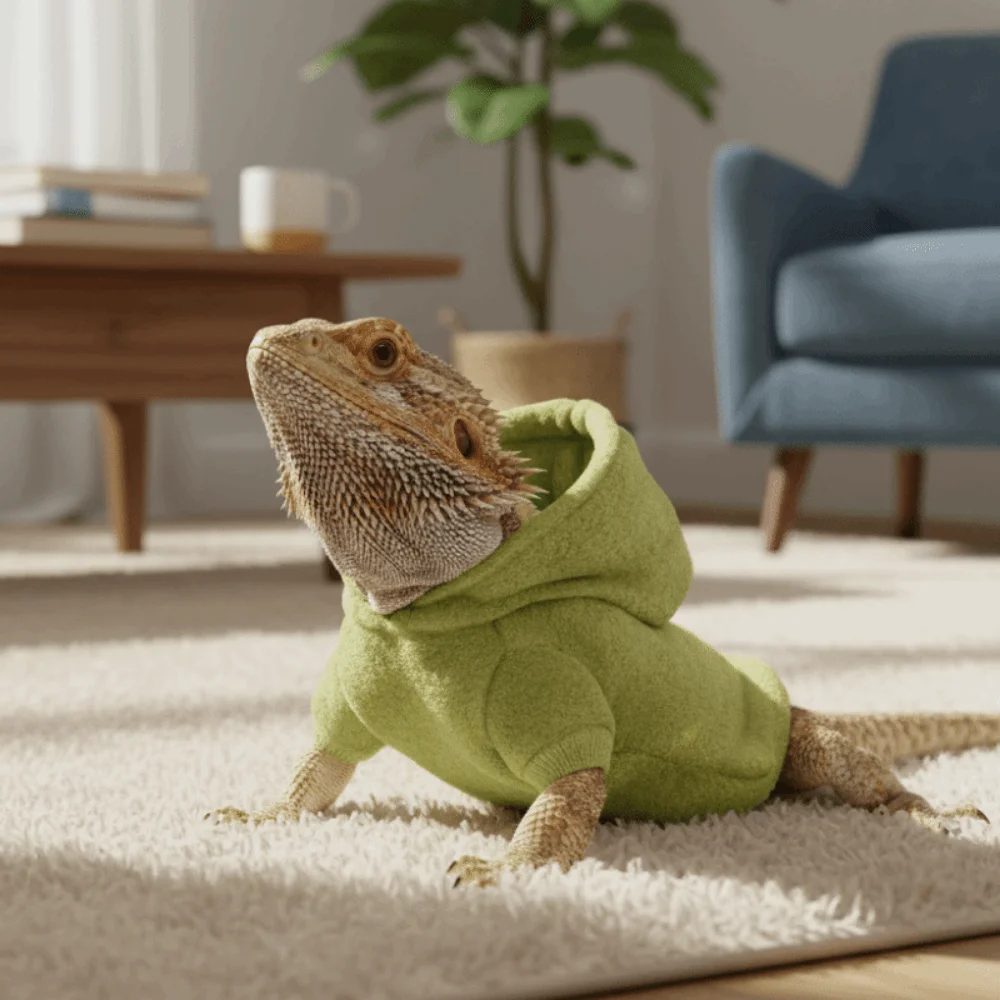 Hamster Warmer Tops Warm Lizards Clothes Solid Color Soft Bearded Dragon Hoodie Windproof Lizard Harness Vest Pet Show
Hamster Warmer Tops Warm Lizards Clothes Solid Color Soft Bearded Dragon Hoodie Windproof Lizard Harness Vest Pet Show