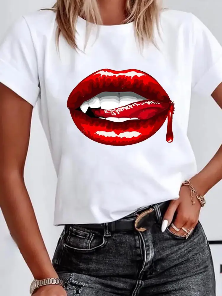 Women Summer Clothing Short Sleeve Clothes Kawaii Basic Tee Top Graphic T-shirt Watercolor Lip Trend 90s Print T Shirt Fashion
Women Summer Clothing Short Sleeve Clothes Kawaii Basic Tee Top Graphic T-shirt Watercolor Lip Trend 90s Print T Shirt Fashion