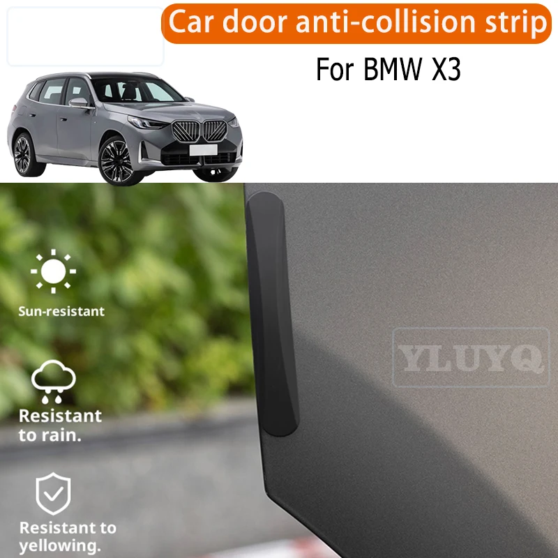 Для BMW X3 дверные полоски для предотвращения столкновений, устойчивые к царапинам и трению, внешние автомобильные аксессуары
Для BMW X3 дверные полоски для предотвращения столкновений, устойчивые к царапинам и трению, внешние автомобильные аксессуары