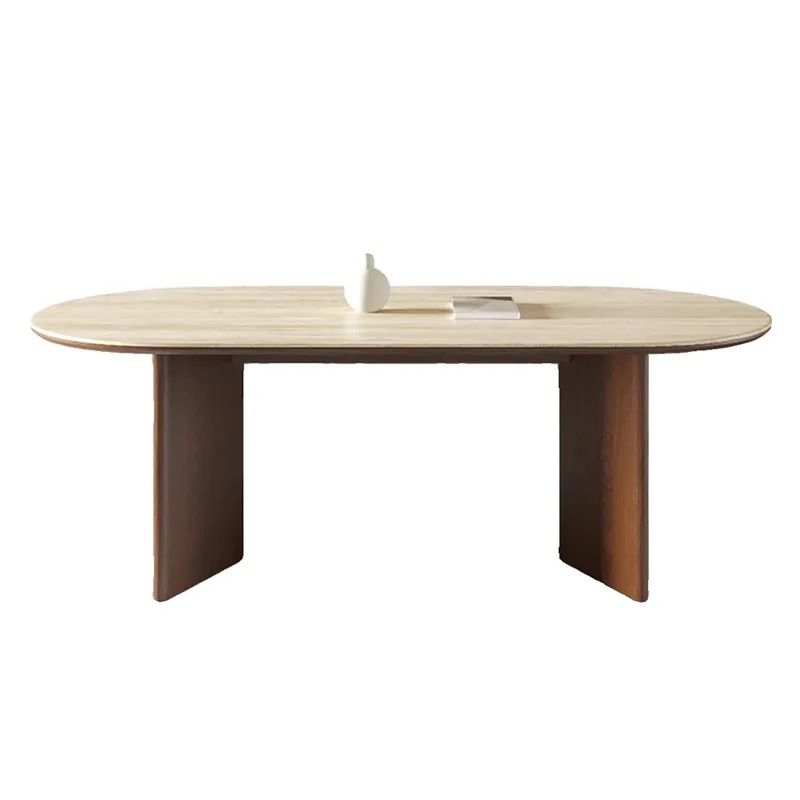 Medieval rock slab dining table Household solid wood dining table and chairs Small apartment travertine French retro cream
Medieval rock slab dining table Household solid wood dining table and chairs Small apartment travertine French retro cream