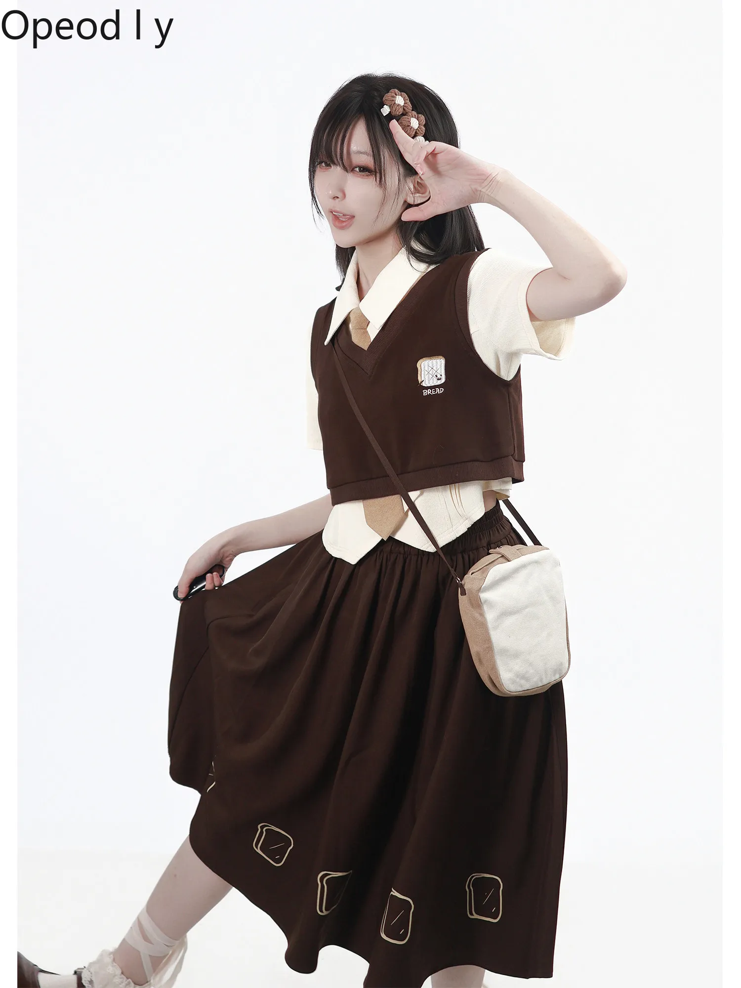 College Style Japanese Original Cream Color Lolita Suit Sweet Cute Girl Short-sleeved Shirt and Skirt University Two-piece Set
College Style Japanese Original Cream Color Lolita Suit Sweet Cute Girl Short-sleeved Shirt and Skirt University Two-piece Set