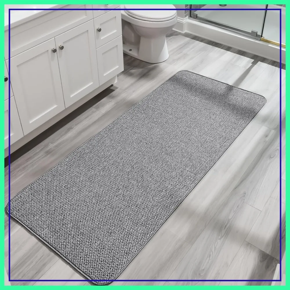 Ultra Thin Bathroom Runner Rug, 3'x5' Quick Dry Non-Slip Machine Washable Low Pile Bath Mat for Shower Sink, Grey
Ultra Thin Bathroom Runner Rug, 3'x5' Quick Dry Non-Slip Machine Washable Low Pile Bath Mat for Shower Sink, Grey