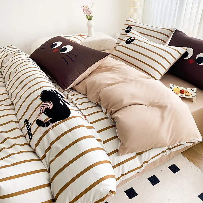 Dopamine Color Bedding Set for Adult Kid Soft Duvet Cover Set with Different Patterns Pillowcase Single Queen Washed Cotton
Dopamine Color Bedding Set for Adult Kid Soft Duvet Cover Set with Different Patterns Pillowcase Single Queen Washed Cotton