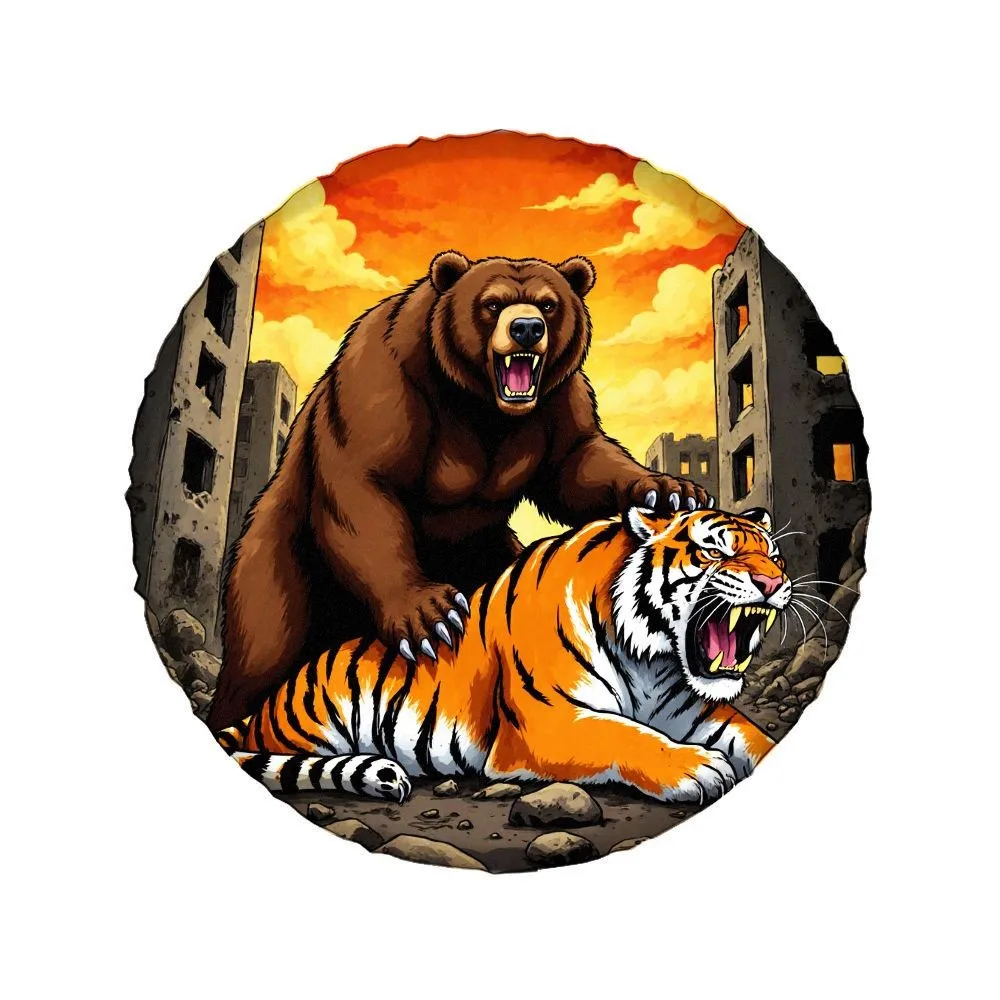 Bear and Tiger Post Apocalyptic Tire Cover Durable Polyester Spare Wheel Protector
Bear and Tiger Post Apocalyptic Tire Cover Durable Polyester Spare Wheel Protector