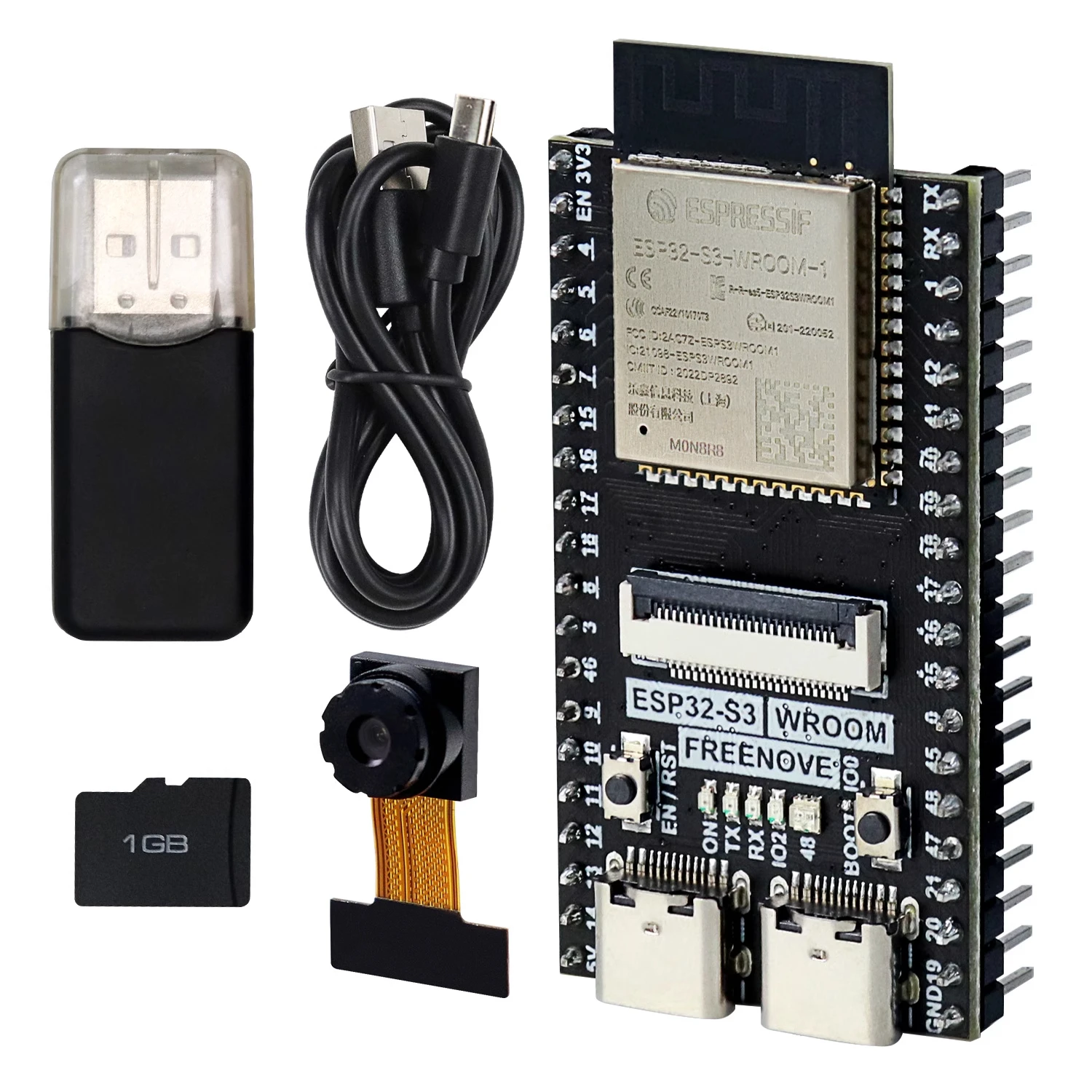 Freenove Esp32-S3-Wroom N8R8 Development Board Camera Memory Card 2812 Lamp Esp32-Wroom
Freenove Esp32-S3-Wroom N8R8 Development Board Camera Memory Card 2812 Lamp Esp32-Wroom