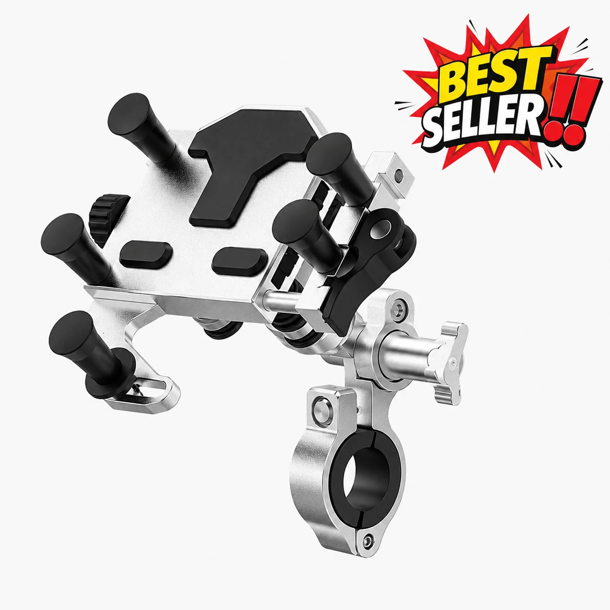 Motorcycle Phone Holder Aluminum Alloy Handlebar Clamp Triple Shock Absorbing 360 Rotate Camera Friendly Bike Navigation Mount
Motorcycle Phone Holder Aluminum Alloy Handlebar Clamp Triple Shock Absorbing 360 Rotate Camera Friendly Bike Navigation Mount