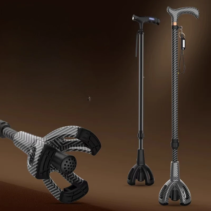 High-end carbon fiber crutches for the elderly non-slip four-legged crutches for rehabilitation
High-end carbon fiber crutches for the elderly non-slip four-legged crutches for rehabilitation