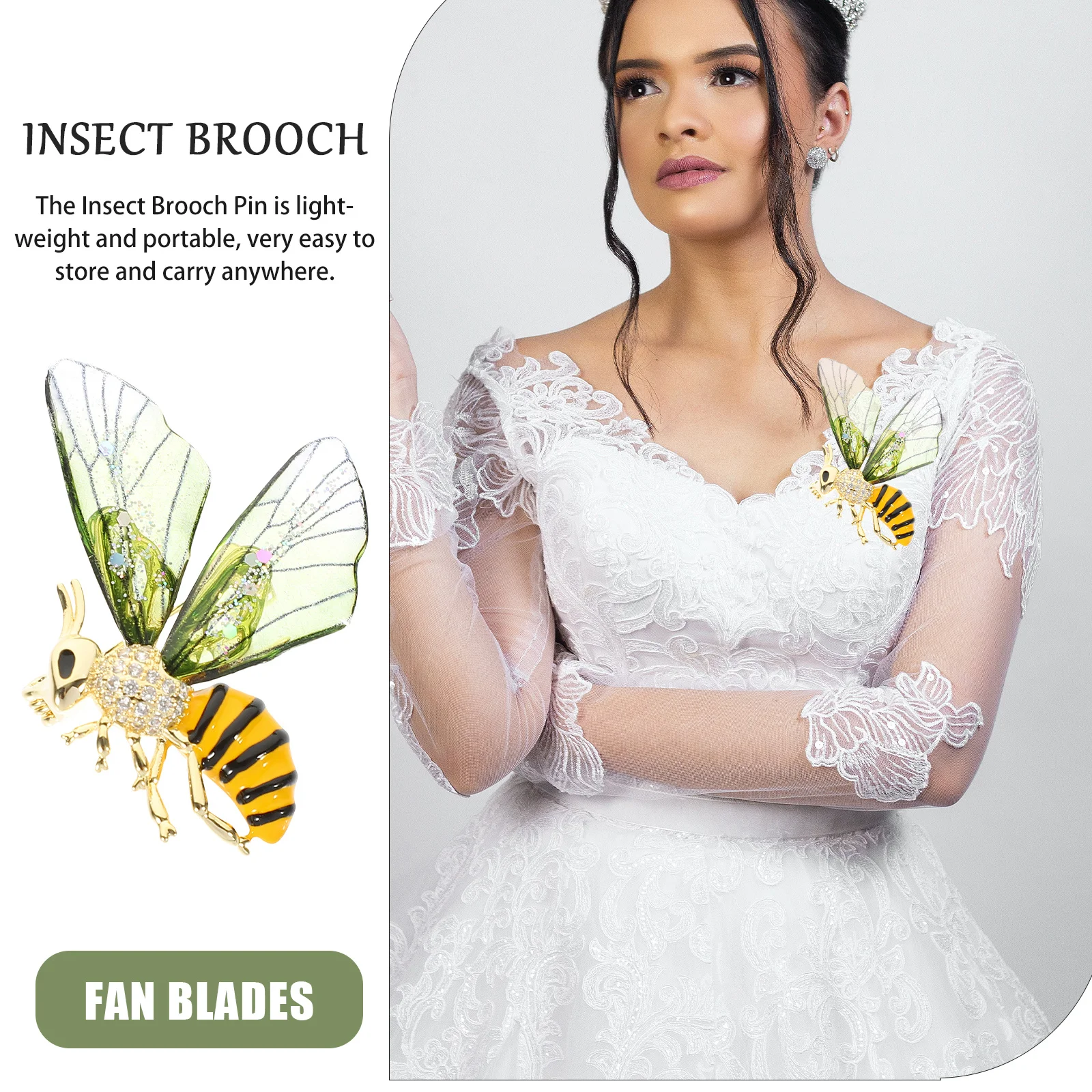 Bee Brooch Pin Elegant Decorative Brooch Pin for Clothes Sweaters Scarfs Backpacks Wedding Party Unique Fashion Jewelry
Bee Brooch Pin Elegant Decorative Brooch Pin for Clothes Sweaters Scarfs Backpacks Wedding Party Unique Fashion Jewelry