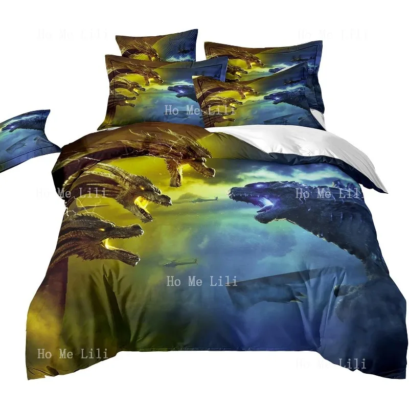 Dinosaur Monster Duvet Cover - 3D Printed Lightweight Microfiber 3 Piece Bedding Set
Dinosaur Monster Duvet Cover - 3D Printed Lightweight Microfiber 3 Piece Bedding Set