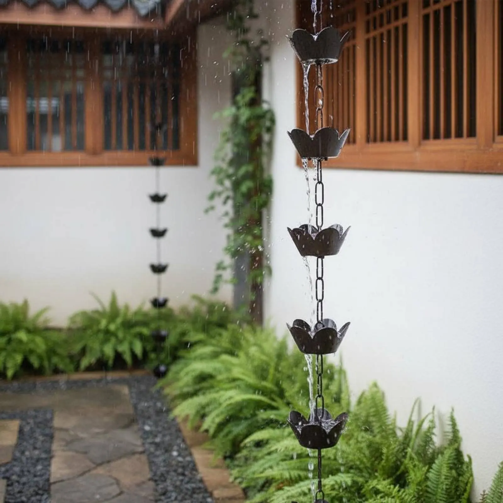 Rain Chain Chinese Design Gutter Rain Chain Decorative Downspout Soothing Sound Roof Drainage System Boosts Curb Attraction
Rain Chain Chinese Design Gutter Rain Chain Decorative Downspout Soothing Sound Roof Drainage System Boosts Curb Attraction