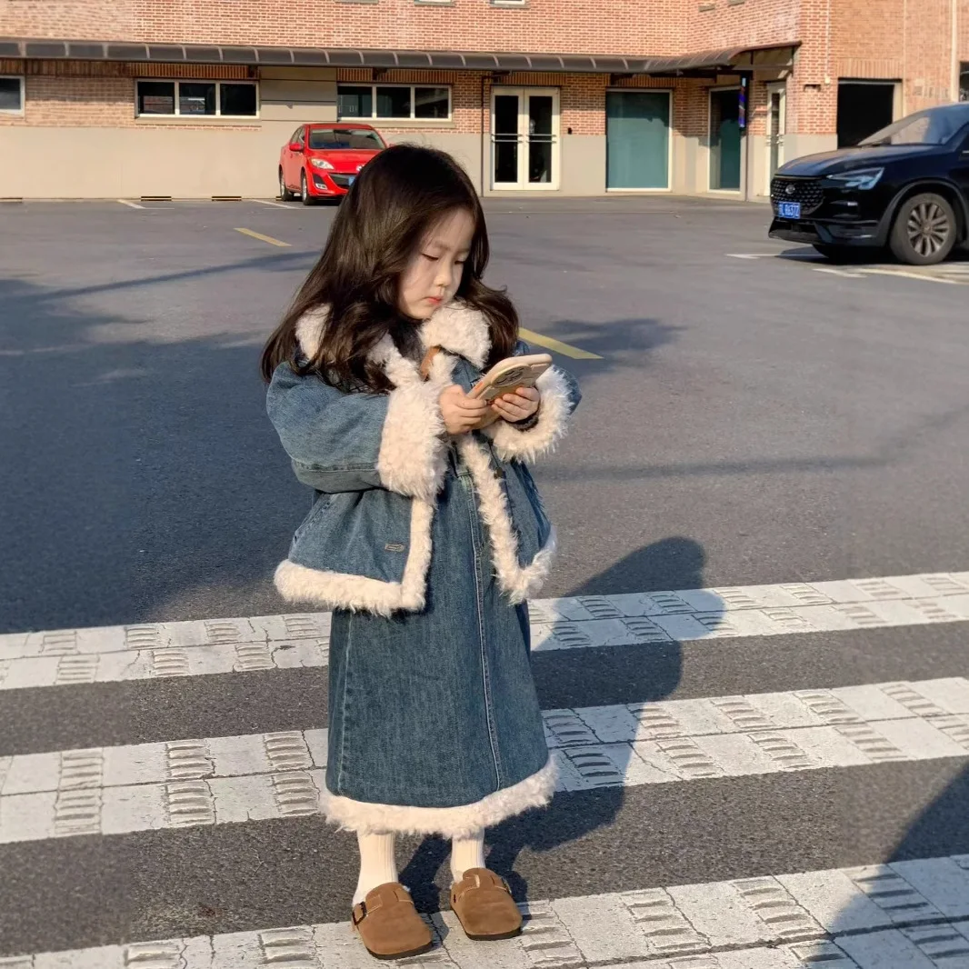 Girls Suits 2024 New Fall Winter Cashmere Coat and Cotton Half Skirt Plus Cashmere Thickened Two-piece Set Korean Simple Style
Girls Suits 2024 New Fall Winter Cashmere Coat and Cotton Half Skirt Plus Cashmere Thickened Two-piece Set Korean Simple Style