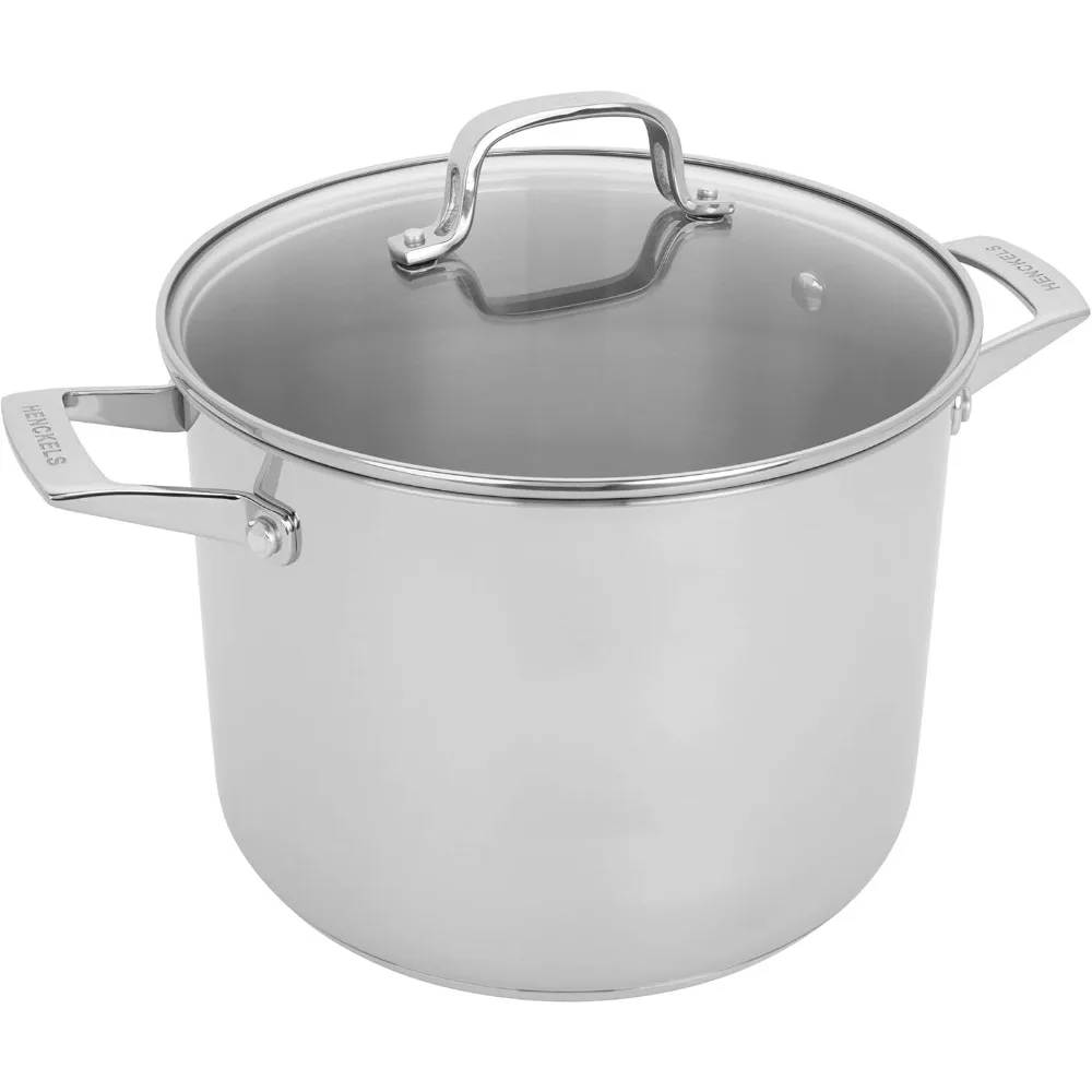 8.5 Quart Stainless Steel Pasta Pot with Lid and Strainer Insert for Cooking Draining
8.5 Quart Stainless Steel Pasta Pot with Lid and Strainer Insert for Cooking Draining