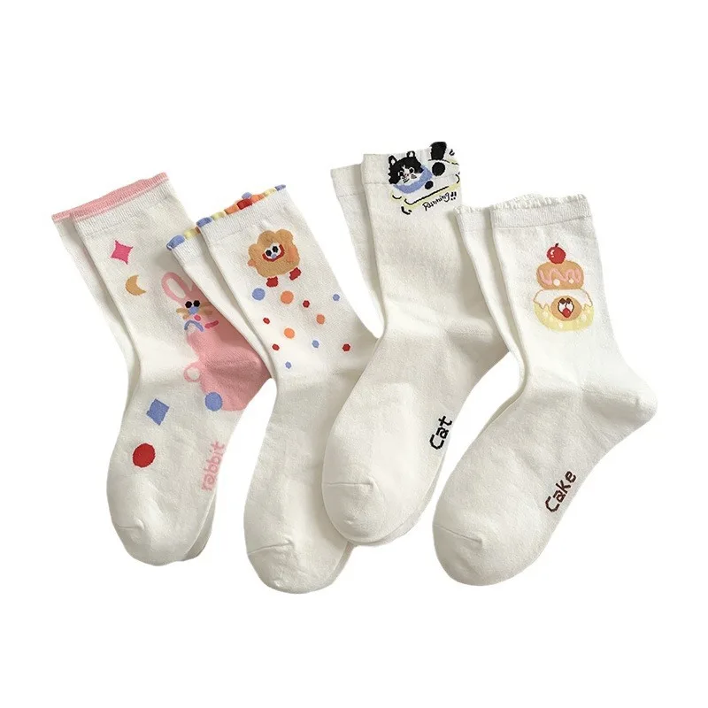 Women's Spring Autumn Socks Sweet Girls Cute Cartoon School Style White Socks Solid Color Simple Fashion Princess Mid Tube Socks
Women's Spring Autumn Socks Sweet Girls Cute Cartoon School Style White Socks Solid Color Simple Fashion Princess Mid Tube Socks