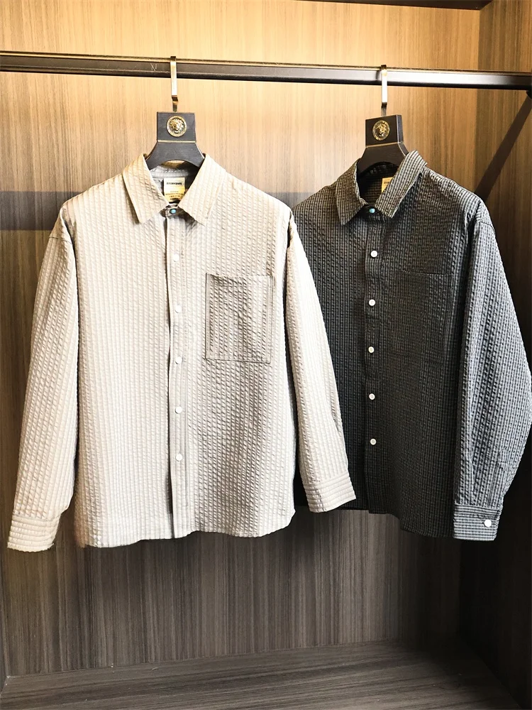 Свободный крой Long Sve Bubble irt, мужская модная городская одежда с однотонным воротником, повседневная универсальная осенняя дышащая хлопковая одежда...
Свободный крой Long Sve Bubble irt, мужская модная городская одежда с однотонным воротником, повседневная универсальная осенняя дышащая хлопковая одежда...