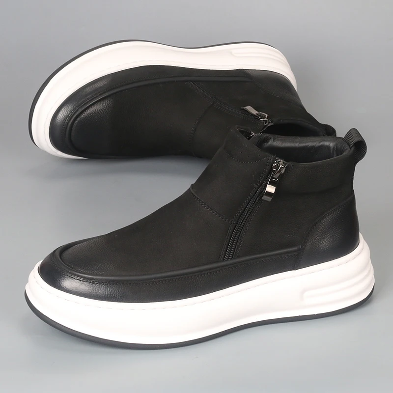 New Black Genuine Leather Boots Are Fashionable, Versatile, Trendy, Personalized, Lightweight, Comfortable, And Casual For Daily
New Black Genuine Leather Boots Are Fashionable, Versatile, Trendy, Personalized, Lightweight, Comfortable, And Casual For Daily