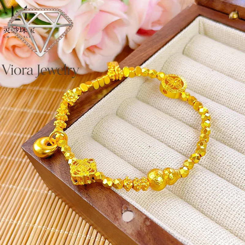Viora Jewelry 9999 24K real gold bouncing beads, flashing gold lump bracelet, broken gold bracelet as a gift for girlfriend
Viora Jewelry 9999 24K real gold bouncing beads, flashing gold lump bracelet, broken gold bracelet as a gift for girlfriend