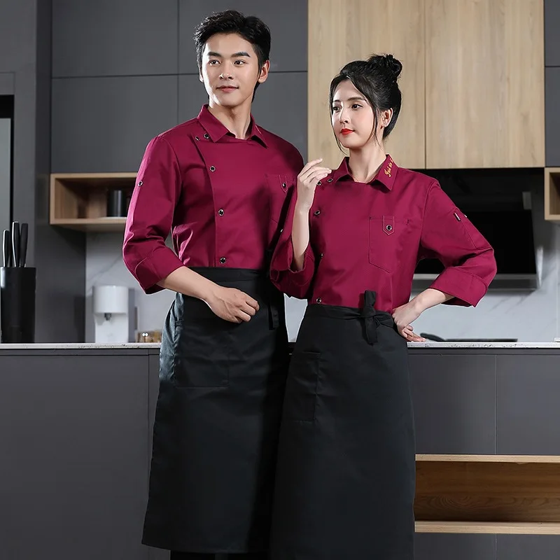 Chef Overalls Men's Long-Sleeved Autumn and Winter Black with Lining Baking Restaurant Rear Kitchen Women's Extra Large Si
Chef Overalls Men's Long-Sleeved Autumn and Winter Black with Lining Baking Restaurant Rear Kitchen Women's Extra Large Si