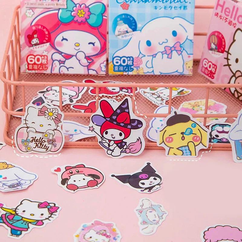 60Pc/Box Sanrio Stickers Hello Kitty Kuromi Cinnamoroll Hand Account Cartoon Decal Decorative Waterproof Sticker Kids Toys
60Pc/Box Sanrio Stickers Hello Kitty Kuromi Cinnamoroll Hand Account Cartoon Decal Decorative Waterproof Sticker Kids Toys