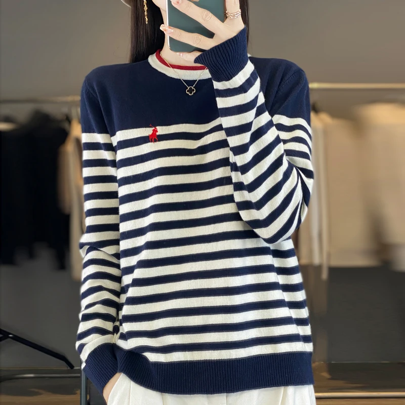 2025 Autumn And Winter New Cashmere Sweater Women striped Knitted Pullover Loose Fashion Cashmere Sweater Women
2025 Autumn And Winter New Cashmere Sweater Women striped Knitted Pullover Loose Fashion Cashmere Sweater Women