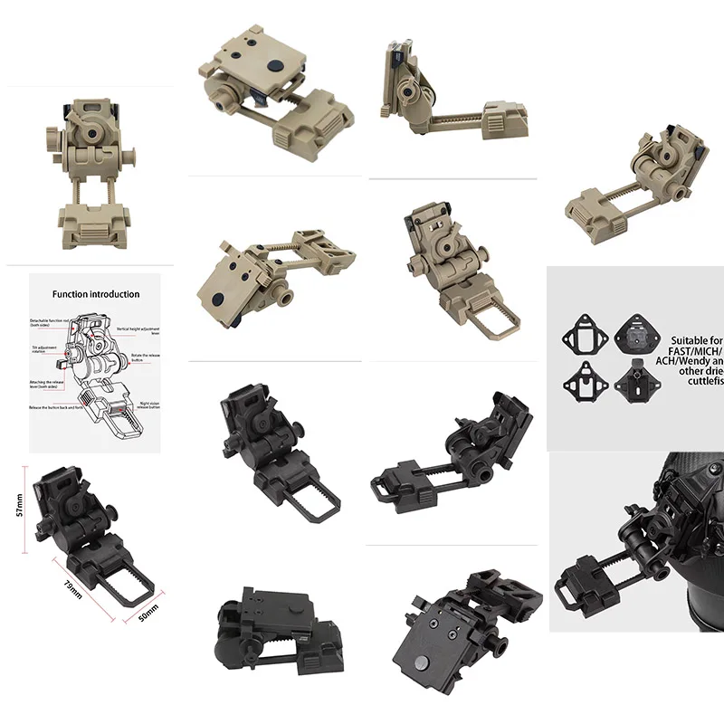 Аксессуары для шлема, кронштейн из нейлонового материала, съемный кронштейн для устройства ночного видения, подходит для монотрубок PVS-18. и т. д.
Аксессуары для шлема, кронштейн из нейлонового материала, съемный кронштейн для устройства ночного видения, подходит для монотрубок PVS-18. и т. д.