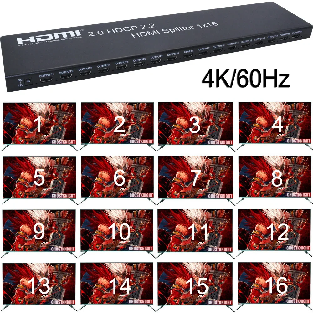 HDMI 2,0 1x16 HDMI сплиттер Adatper 4K 60 Гц 3D HDR 1080P от 1 до 16 видео дистрибьютор конвертер для PS4 DVD ноутбука ПК к ТВ монитору
HDMI 2,0 1x16 HDMI сплиттер Adatper 4K 60 Гц 3D HDR 1080P от 1 до 16 видео дистрибьютор конвертер для PS4 DVD ноутбука ПК к ТВ монитору