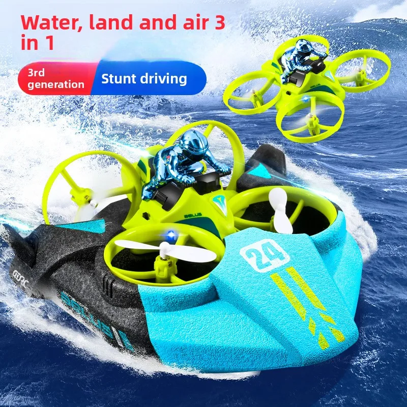 Toy V24 Remote-controlled Airplane Three in One Unmanned Helicopter, Sea Land Air Flying Car, Elementary School Four Axle
Toy V24 Remote-controlled Airplane Three in One Unmanned Helicopter, Sea Land Air Flying Car, Elementary School Four Axle