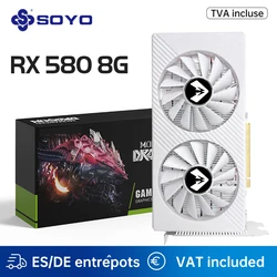 SOYO Graphics Cards Radeon RX580 8G GDDR5 Memory Video Gaming Card PCIE3.0x16 GPU Desktop Computer Components AMD RX 580 8G SOYO Graphics Cards Radeon RX580 8G GDDR5 Memory Video Gaming Card PCIE3.0x16 GPU Desktop Computer Components AMD RX 580 8G