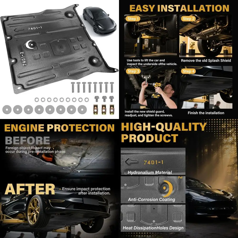 Front Skid Plate Compatible with 2017-2023 Tesla Model 3, 2020-2024 Tesla Model Y, Skid Plates Undercarriage Shield Splash Shiel
Front Skid Plate Compatible with 2017-2023 Tesla Model 3, 2020-2024 Tesla Model Y, Skid Plates Undercarriage Shield Splash Shiel