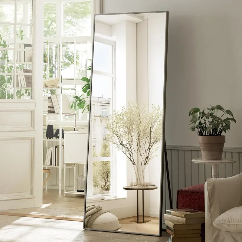 68"x22" Floor Mirror Full Length, Bedroom Floor Body Mirror with Stand, Mirror, Leaning, Standing or Hanging Horizontally
68"x22" Floor Mirror Full Length, Bedroom Floor Body Mirror with Stand, Mirror, Leaning, Standing or Hanging Horizontally