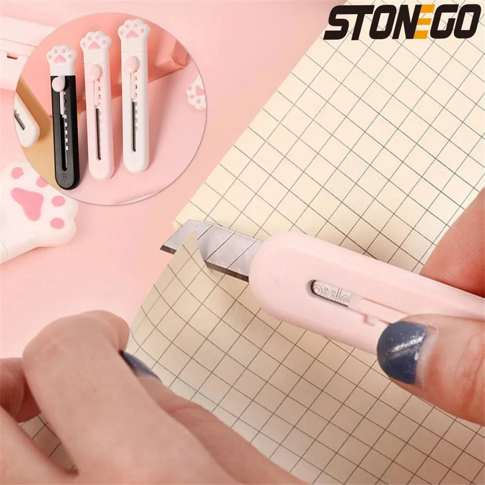 STONEGO Cute Cat Paw Utility Knife Mini Portable Paper Cutter Letter Envelope Opener Express Box Knife Box Cutter Knife
STONEGO Cute Cat Paw Utility Knife Mini Portable Paper Cutter Letter Envelope Opener Express Box Knife Box Cutter Knife