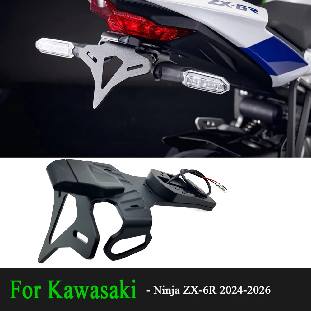New Motorcycle License Plate Holder Tail Light Bracket Fender Eliminator For KAWASAKI Ninja ZX-6R ZX6R 2024-2025-2026
New Motorcycle License Plate Holder Tail Light Bracket Fender Eliminator For KAWASAKI Ninja ZX-6R ZX6R 2024-2025-2026